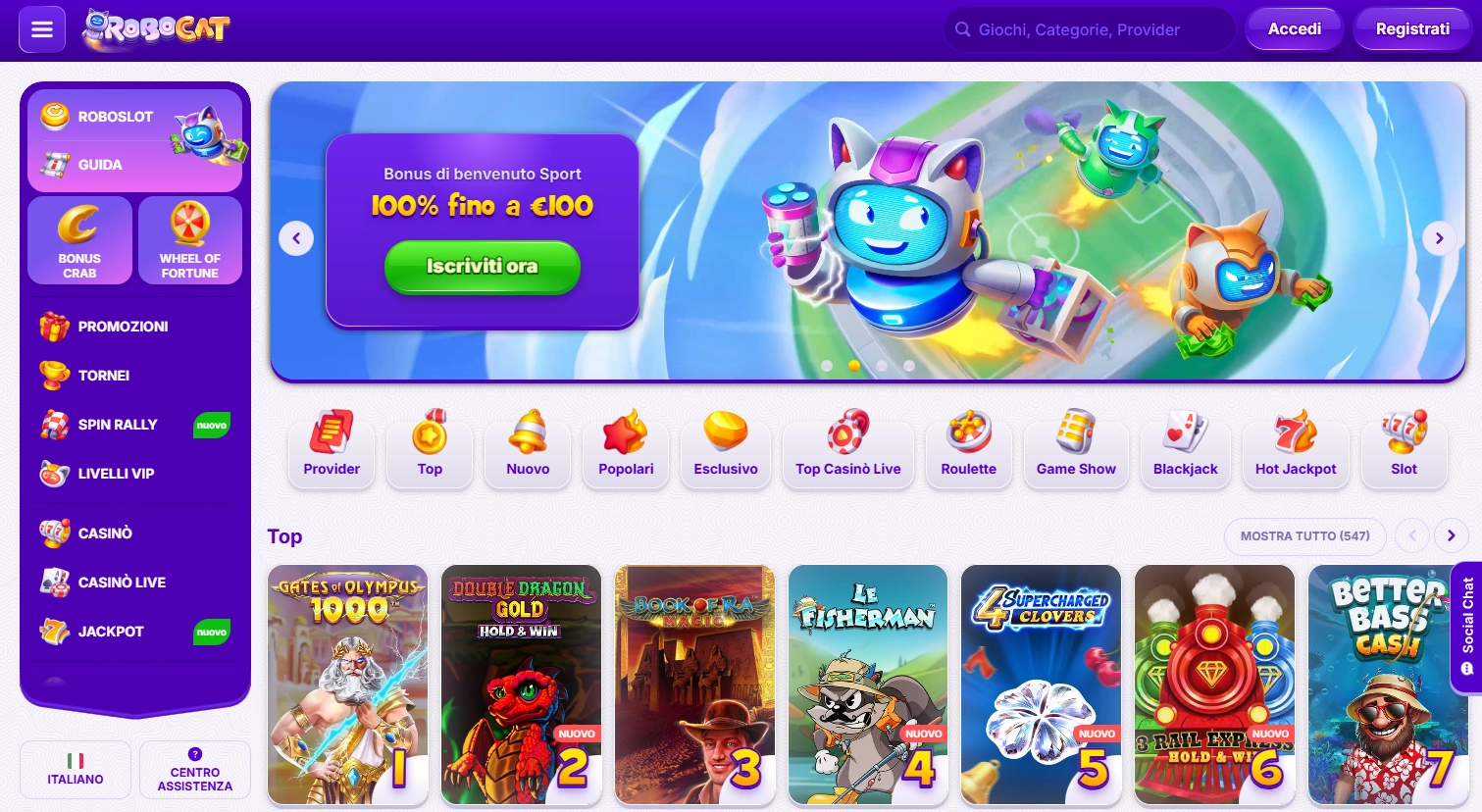 Robocat e l'adrenalina dei suoi Game Show Live