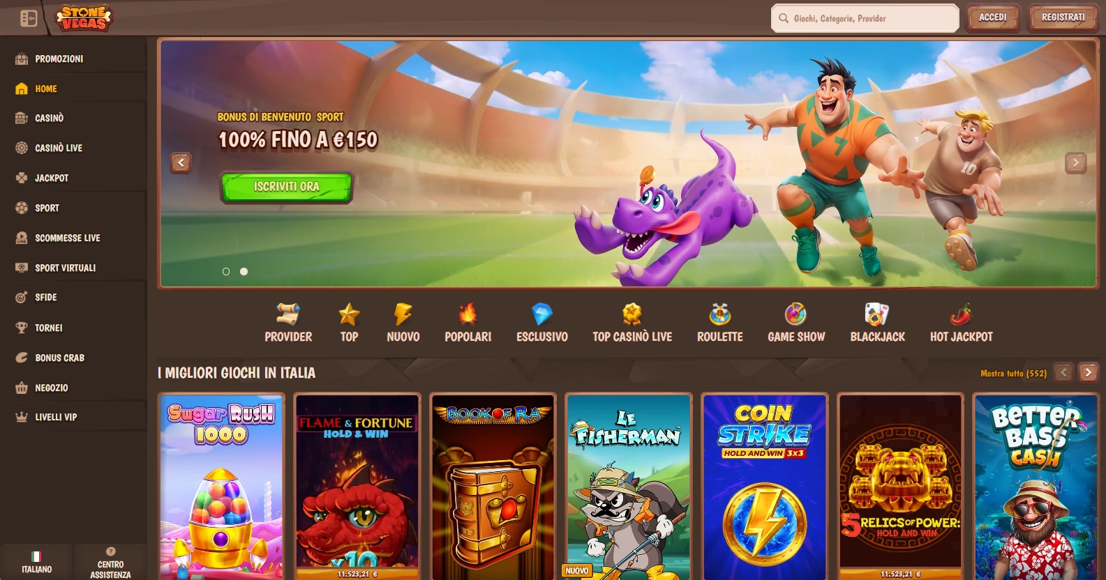 Stone Vegas e l'ottima selezione di slot Megaways