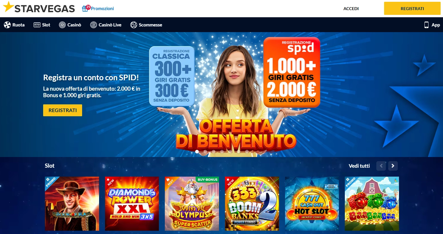 Starvegas: l'efficienza elvetica al servizio dei giocatori italiani